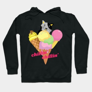 Ice Cream Chillin' Chillin' with Cat Hoodie